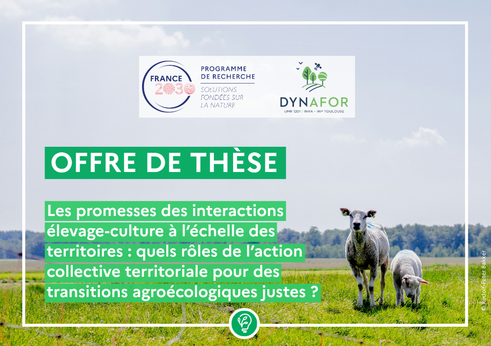  Projet CRESCENDO : candidatez à l&rsquo;offre de thèse : quels rôles de l’action collective territoriale pour des transitions agroécologiques justes ? – Toulouse 