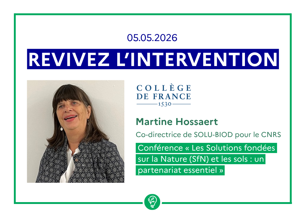  Revivez la présentation de Martine Hossaert lors du Séminaire « Écologie scientifique et chimie du vivant : une symbiose au cœur du développement durable » au Collège de France 