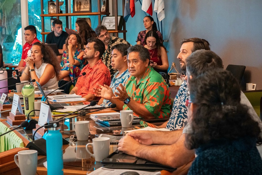 Tāvana Simplicio Lissant présidant le Conseil de gestion de la vallée de la Punaruu du mardi 25 août 2026 